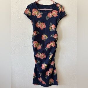 Isabel Maternity by Ingrid & Isabel Navy Floral Maxi Dress